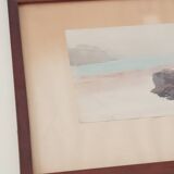 Pair of watercolors by Saint Gast, 1947, signed FG