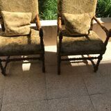 Genuine pair of Louis Viii armchairs