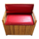 Vintage 1970s wicker cane storage bench chair