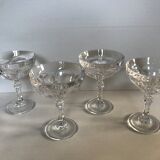 Crystal champagne glasses