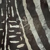 Genuine zebra print skin rug