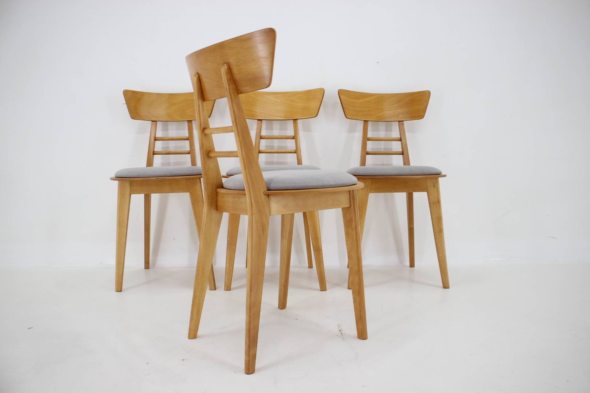 Four Dining Chairs by Ton, Czechoslovakia