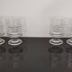 6 transparent cavalier cups thick vintage glass base 1970s