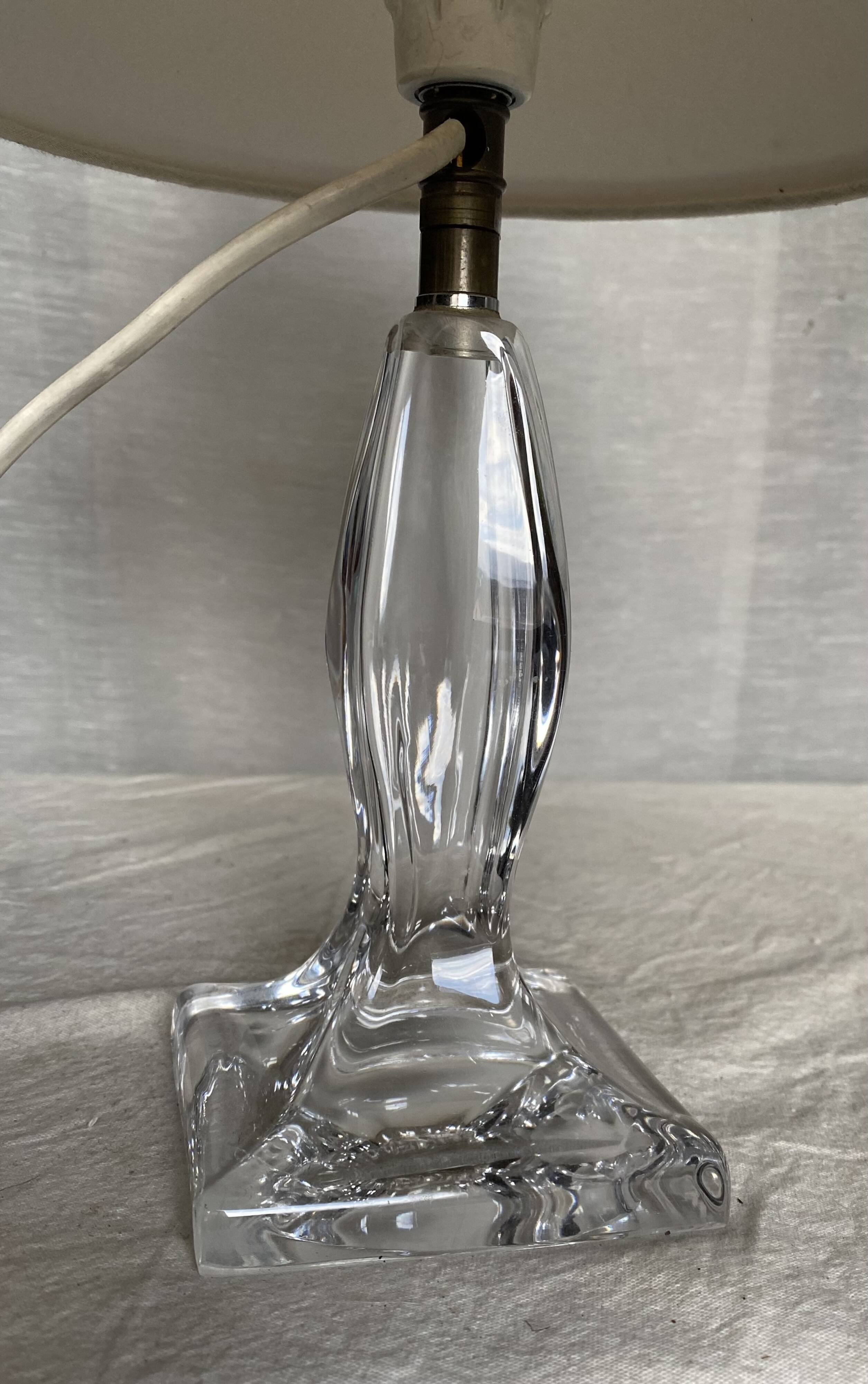 DAUM crystal lamp vintage 1960