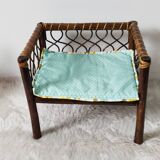 Vintage rattan children's armchair