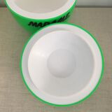 Green apple bucket with glazes