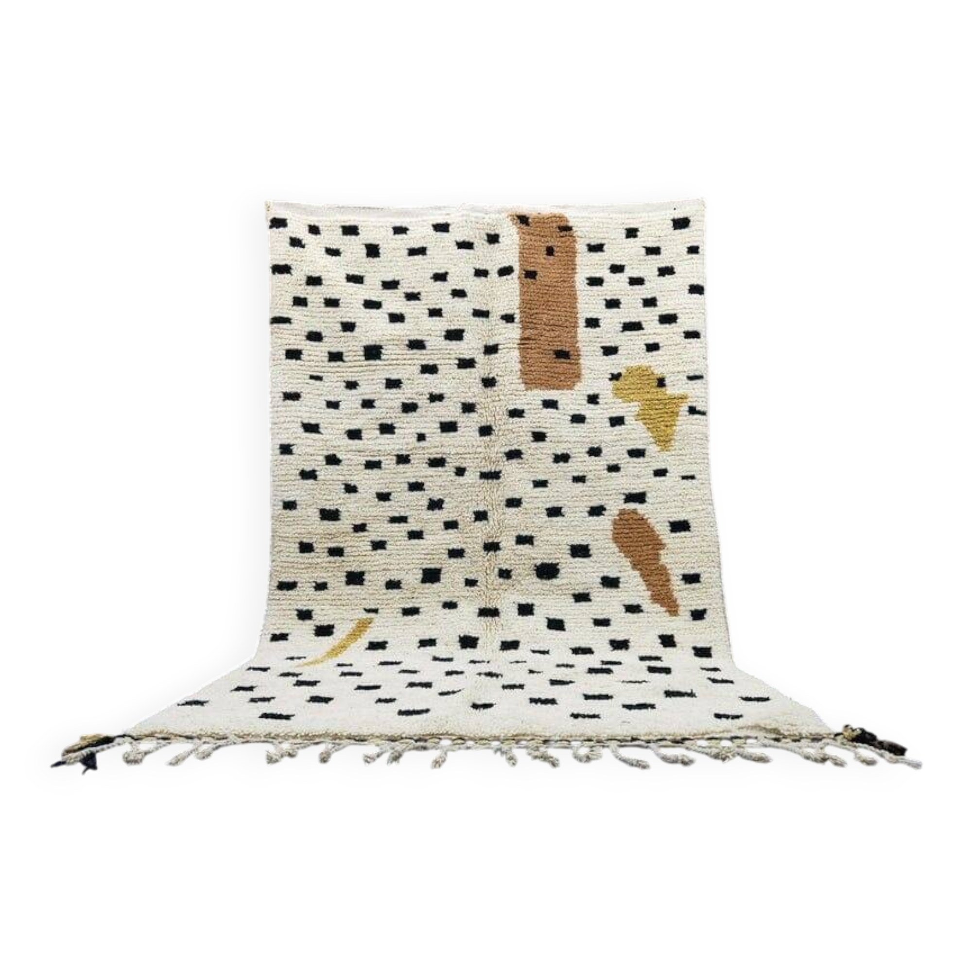 Handmade pure wool Moroccan rug, size 140 x 260 cm.