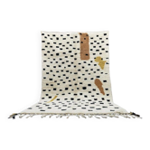 Tapis en laine pure fait main marocaine traditionnelle taille 140 x 260 cm