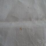 10 old embroidered napkins with L.J monogrammed damask cotton