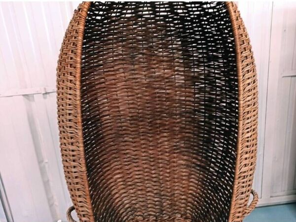 Cabine de plage osier rotin vintage fauteuil Emmanuelle