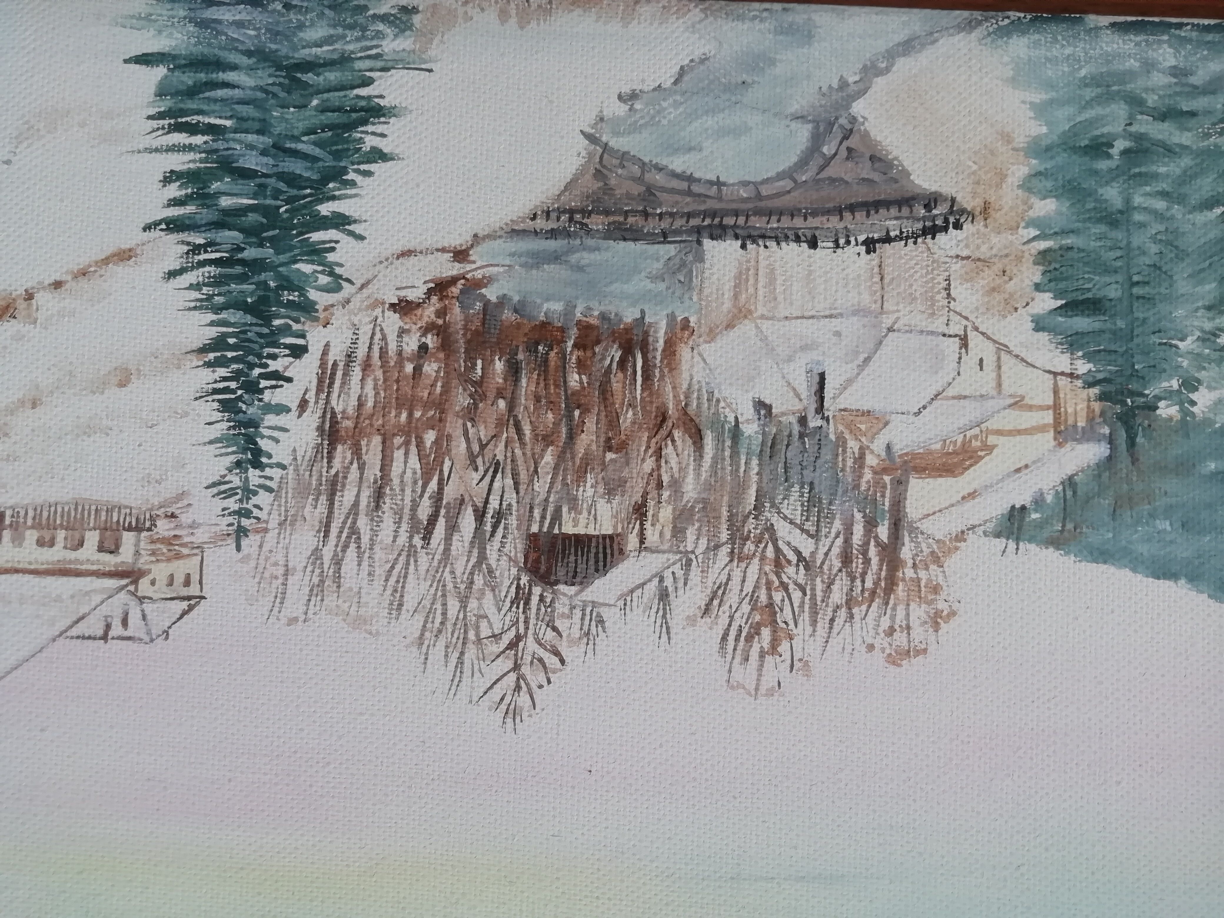 Franche-Comté landscape under the snow