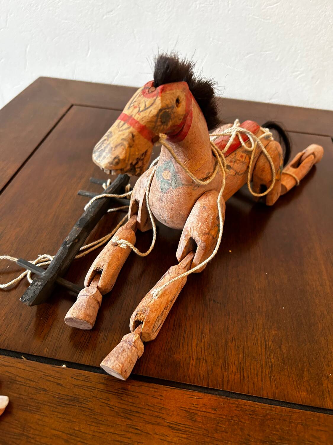 Wooden puppet horse