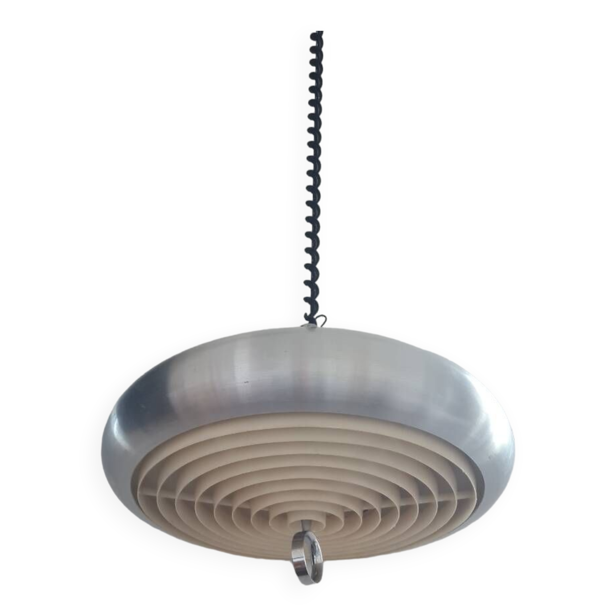 Brushed aluminum pendant light 1970