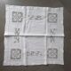 Antique embroidered tea tablecloth 78x78cm