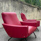 Pair of Gilbert Steiner design armchairs, Galion model, published by Steiner