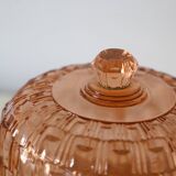 Bell and top in pink glass, vintage