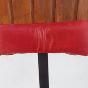 pair of high stools, leather, vintage, industrial
