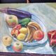 Still life painting fruits and vegetables