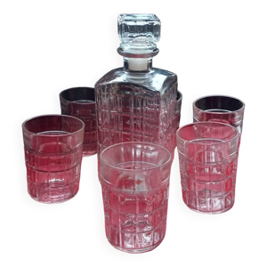 carafe à whisky et 6 - verres