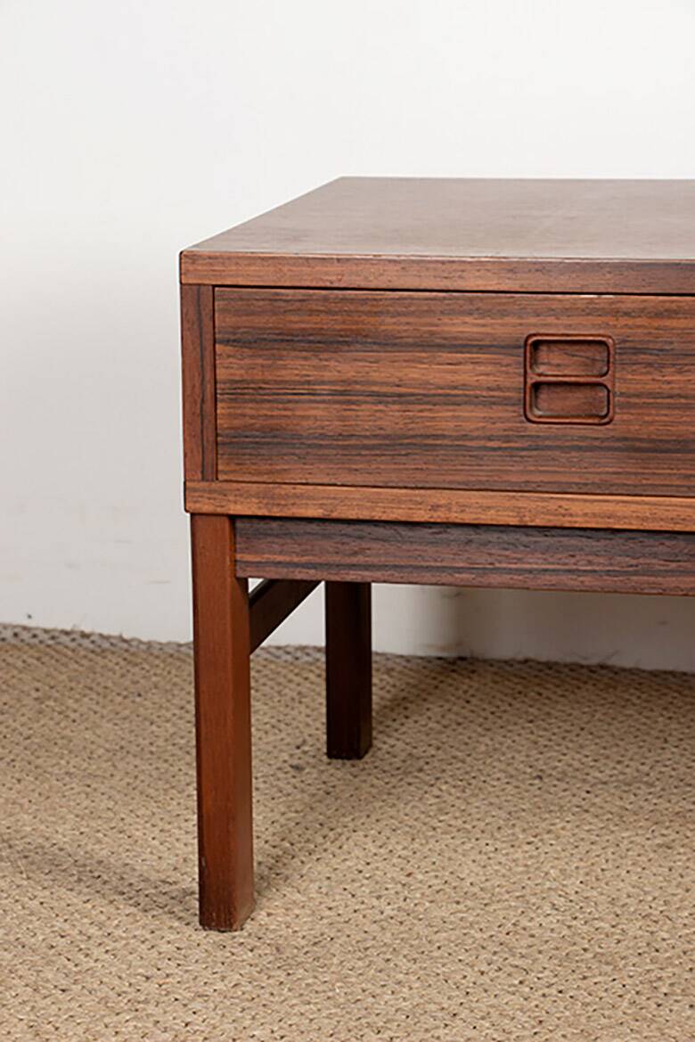Small chest of drawers, hall or occasional furniture, Danish in rosewood.