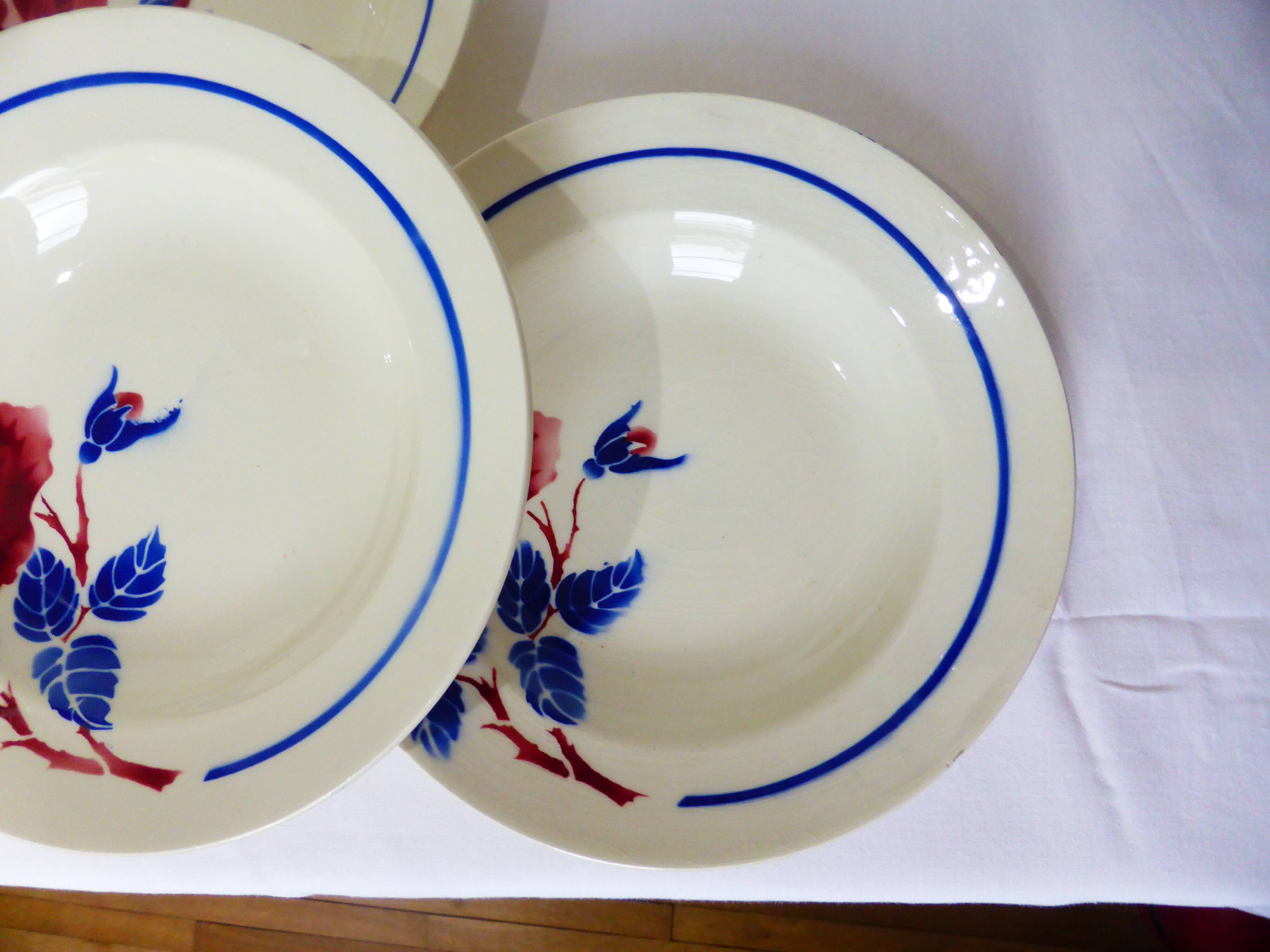 4 vintage deep plates from K&G Luneville model Chantal 220516