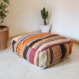Pouf tapis berbère marocain d'automne