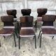 Lot de 6 chaises vintage Eromes E5