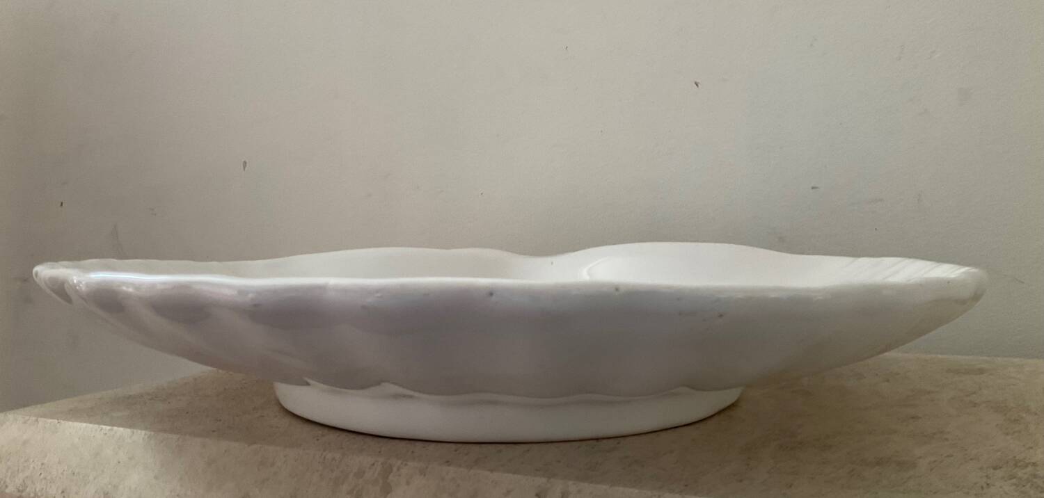 Large enameled ceramic shell pocket 35cm