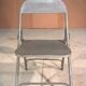 Industrial metal folding chair