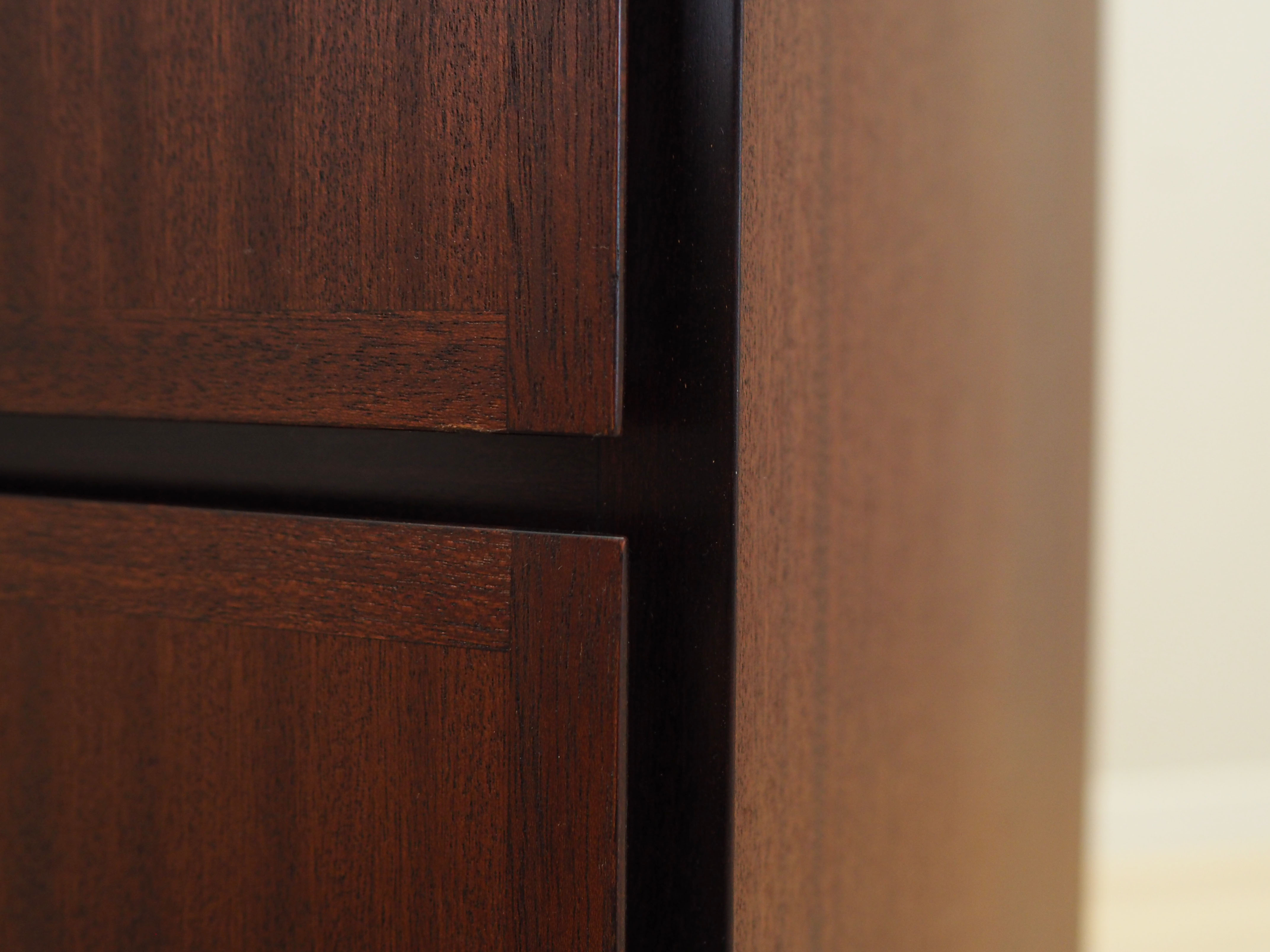 Mahogany chest of drawers, Danish design, 1970s, manufacture: Omann Jun