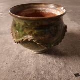 Cache pot, glazed earthenware pot