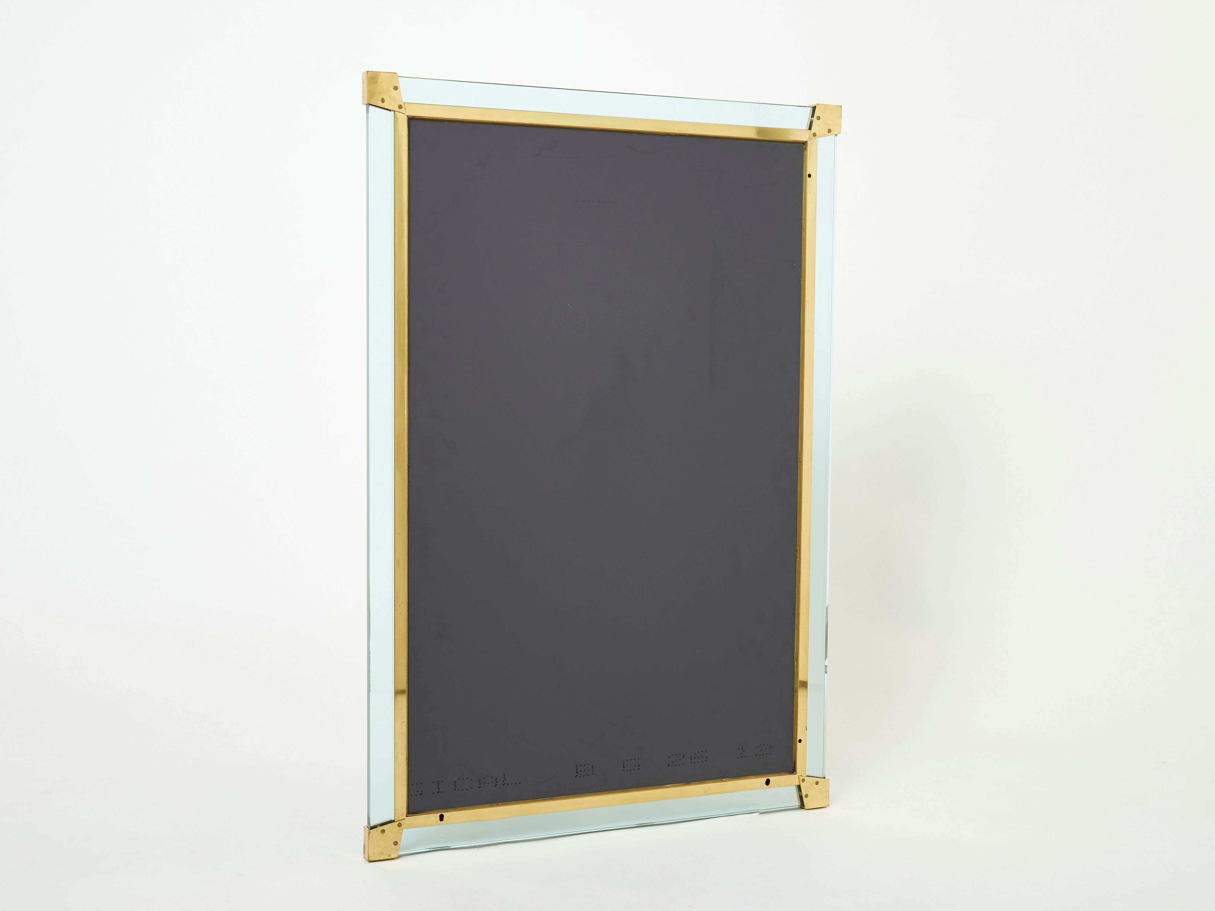 Italian mirror brass glass of Murano 1970s 87x127cm