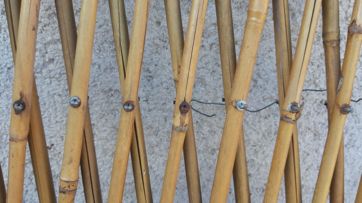 Claustra trellis vintage bamboo braces