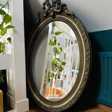 Grand miroir ancien ovale
