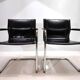 Matteo grassi mg15 cantilever armchairs - black leather