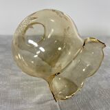 Decorated flamed glass lampshade