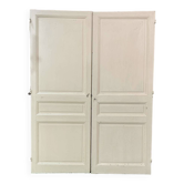 Double interior door in fir from the early 20th century - 1m64.5x2m21