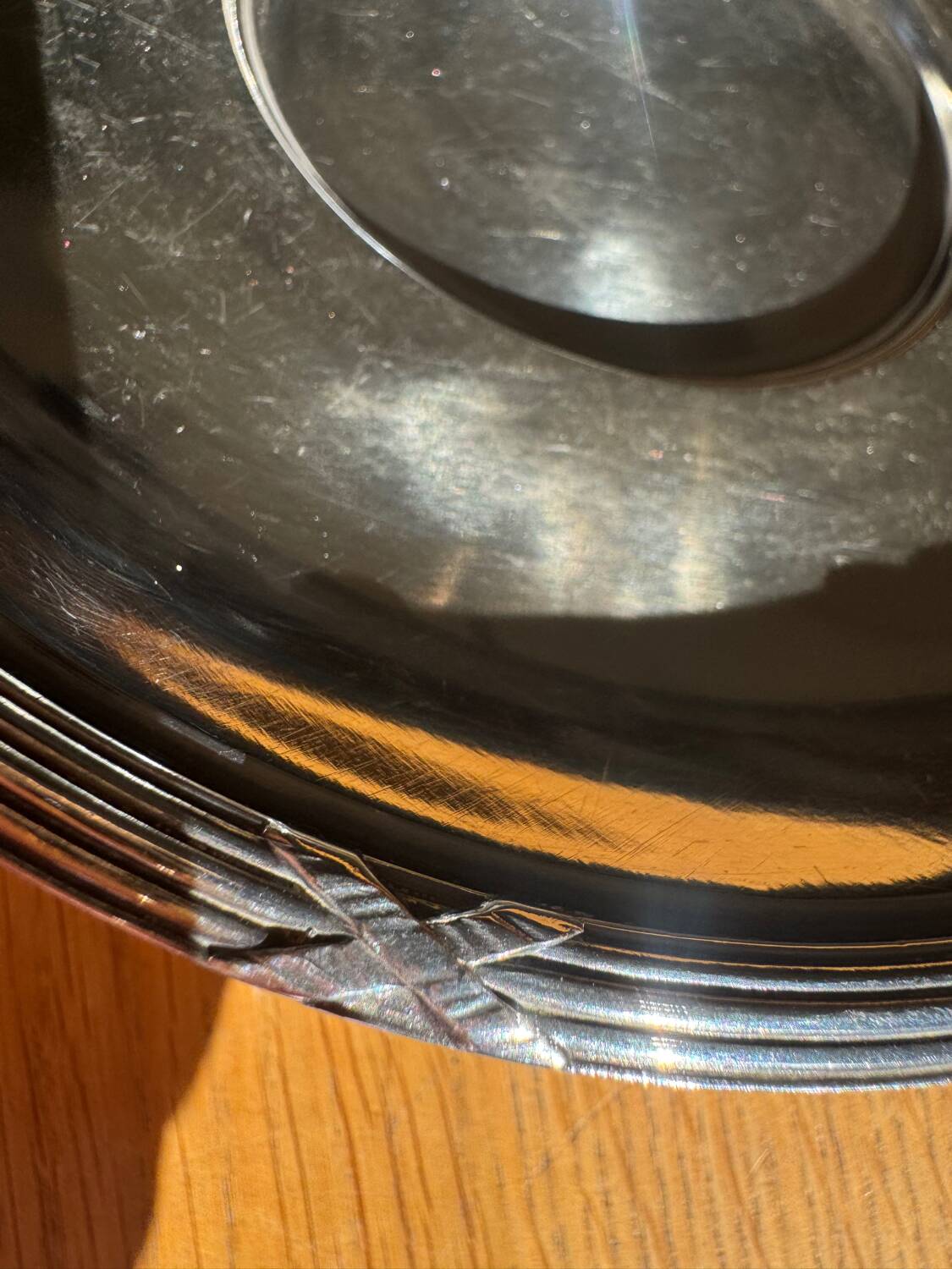 Two small dishes stamped Durousseau (Lyon)