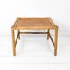 Table basse vintage en bambou marron clair Tablette Mid Century Vintage Rat