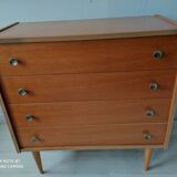 Vintage chest of drawers, oak veneer