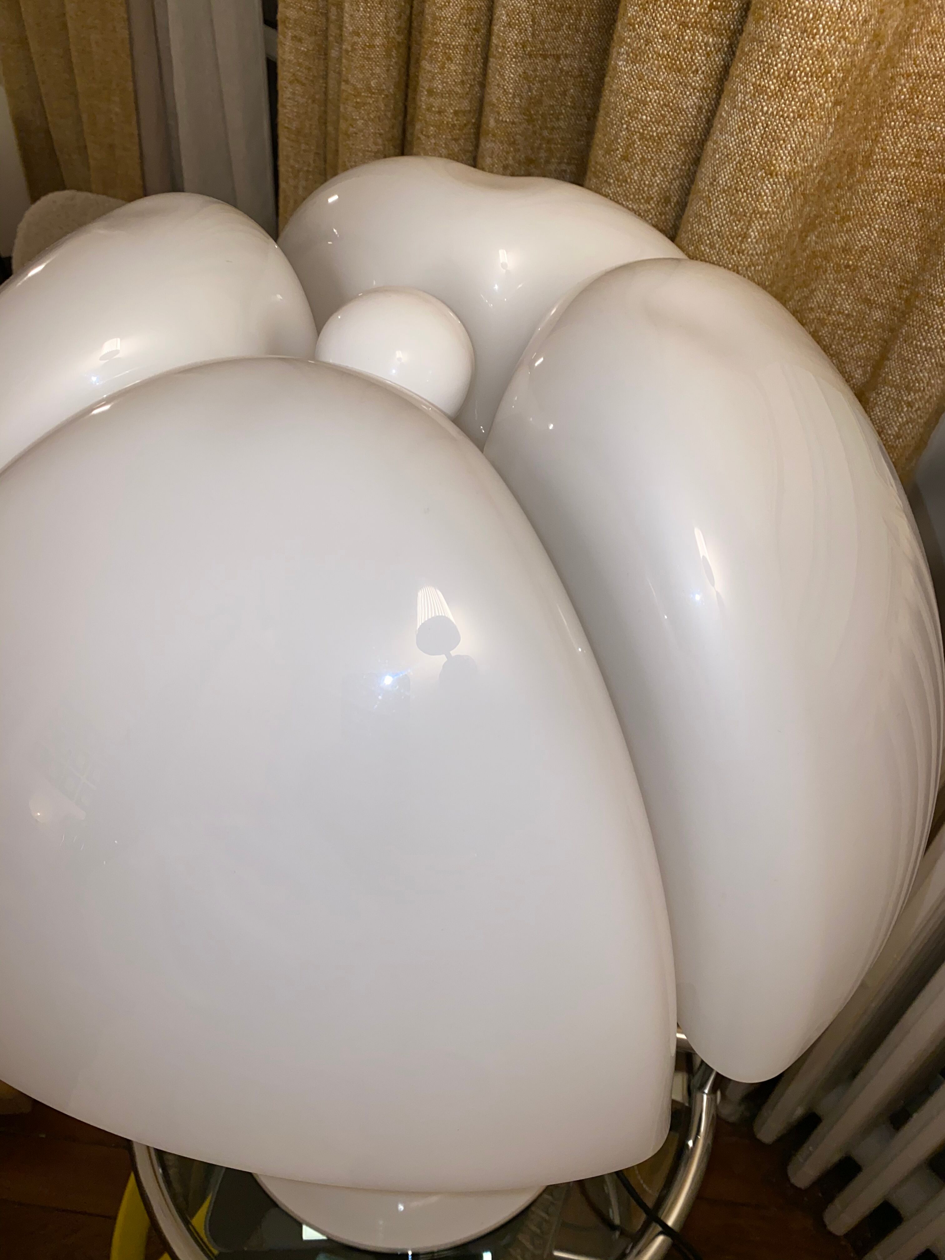 White Pipistrello lamp by Gae Aulenti for Martinelli Luce