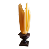 70's georgia jacob lamp, gold leaves