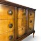 Commode italienne en placage et bois massif de noyer, années 1940-1950