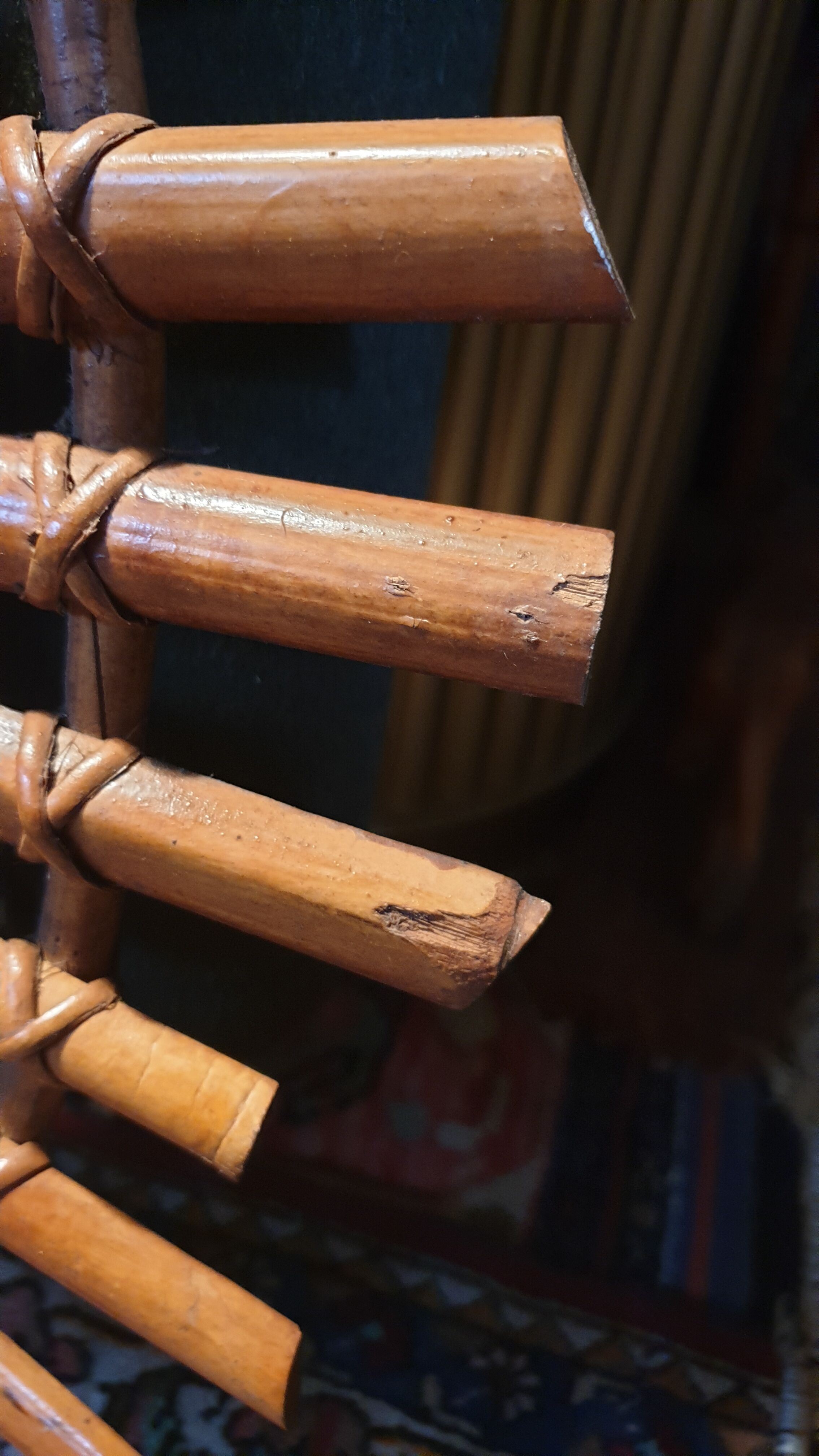 Oval rattan mirror seventies