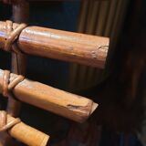 Oval rattan mirror seventies