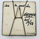 Vintage ceramic tile by Yvette Manoy - 1968
