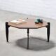Italian Modernist Coffee Table in Teak and Lacquered Metal, 1950s