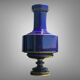 Monumental vase in blue Sèvres porcelain with gilding, architectural style.