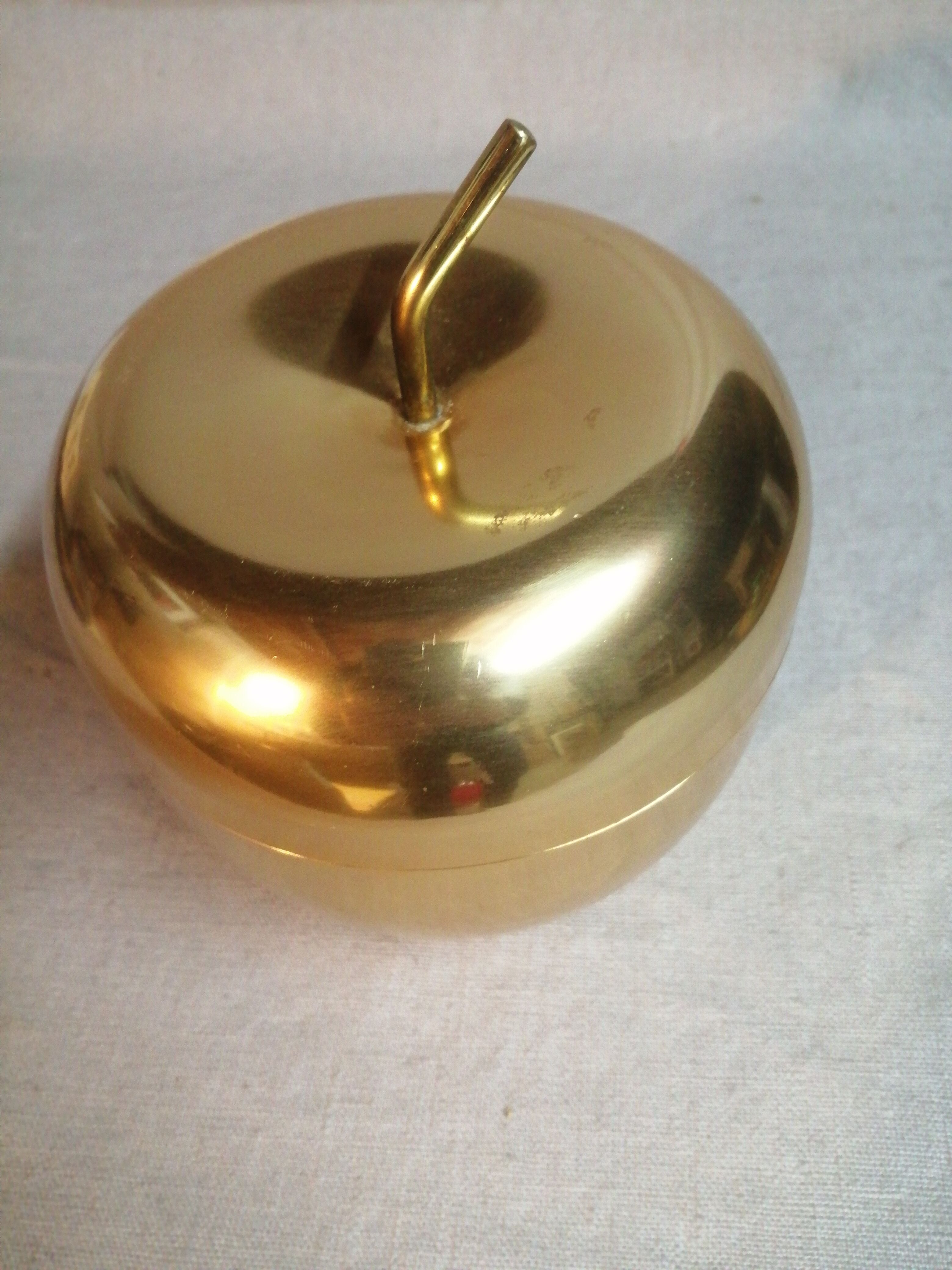 Vintage apple brass box 1960 1970