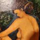 Oil painting on canvas Female nude framed signed
